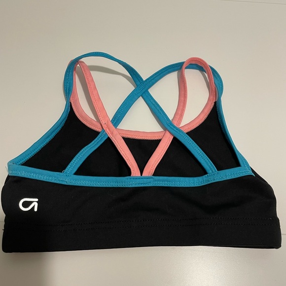 GapFit Brand Kid's size Small Girl's Black Strappy Sports Bra Top - Picture 2 of 3